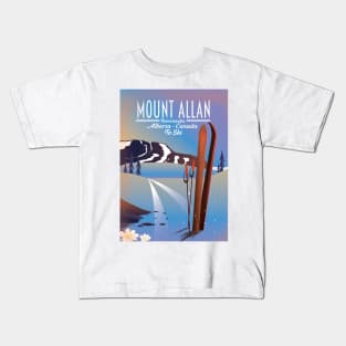 Mount Allan, Kananaskis, Alberta, Canada ski Kids T-Shirt